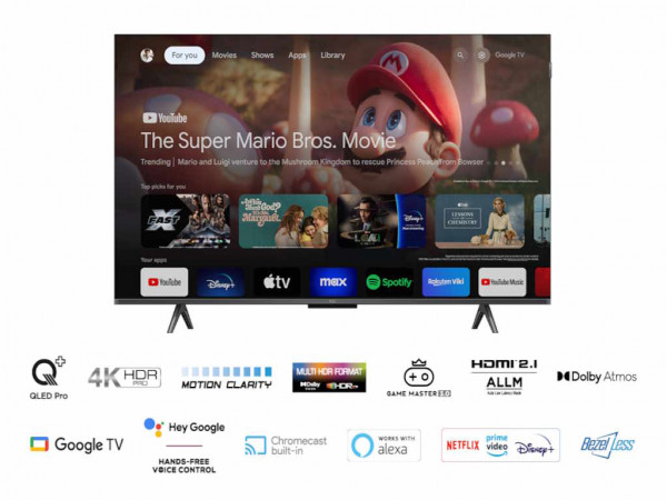 TCL Televizor 43C655/QLED/43''/4K HDR PRO/Google TV