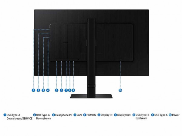 Monitor SAMSUNG LS27D600UAUXEN 27''/IPS/2560x1440/100Hz/5msGtG/HDMI,DP,USB,LAN/pivot,visina/crna