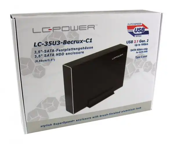 HDD Rack LC Power 3.5'' LC-35U3-Becrux-C1 SATA USB3.1 type C port