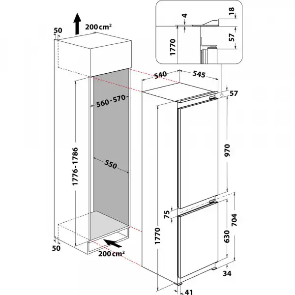 Whirlpool ugradni frižider ART 6711 SF2