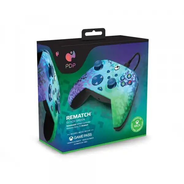 PDP XBOX REMATCH Green Glitch Gamepad