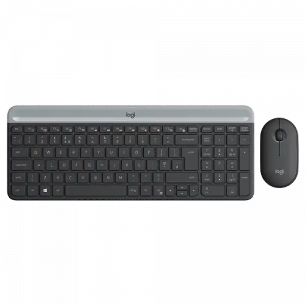 LOGITECH Bežična tastatura i miš MK470 SLIM WIRELESS COMBO YU-SRB (Crna)