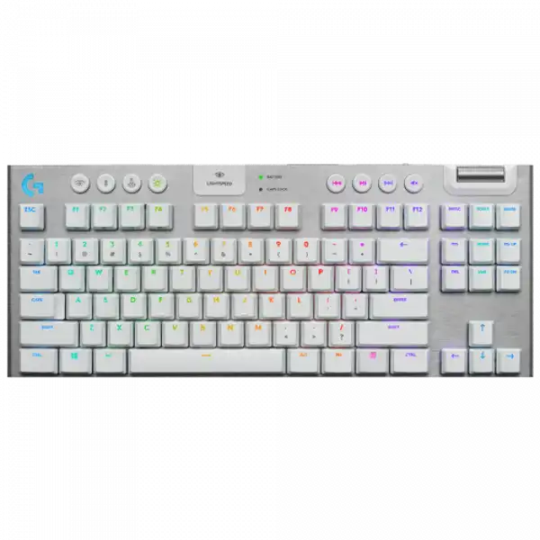 LOGITECH Bežična gejmerska tastatura G915 TKL Lightspeed Wireless US (Bela)