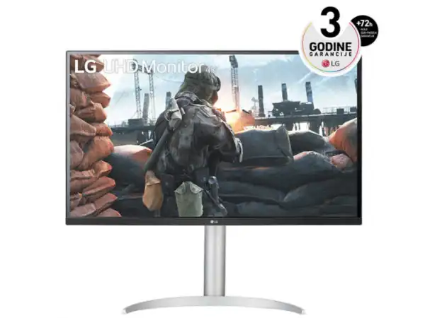 Monitor LG 32UP55NP-W 31.5''/VA/3840x2160/60Hz/4ms GtG/HDMIx2,DP,USB/freesync/visina/VESA/srebrna