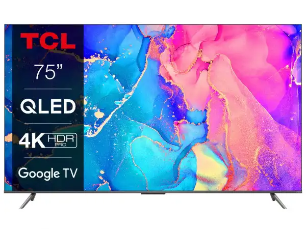 Televizor TCL 75C635/QLED/75''/4K HDR/60Hz/GoogleTV/crna