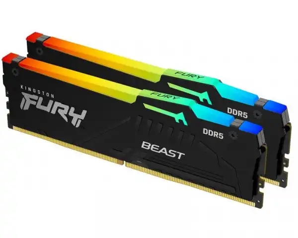 KINGSTON DIMM DDR5 64GB (2x32GB kit) 6000MTs KF560C36BBEAK2-64 FURY Beast RGB EXPO