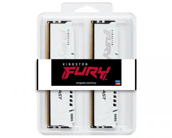 KINGSTON DIMM DDR5 64GB (2x32GB kit) 6000MTs KF560C36BWEK2-64 FURY Beast White EXPO