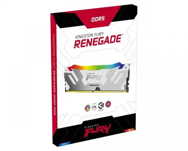 KINGSTON DIMM DDR5 16GB 7200MTs KF572C38RWA-16 Fury Renegade RGB White