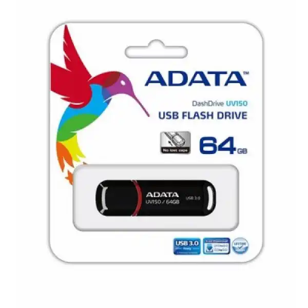 AData USB Fleš 64GB USB 3.0 Crni, AUV150-64G-RBK