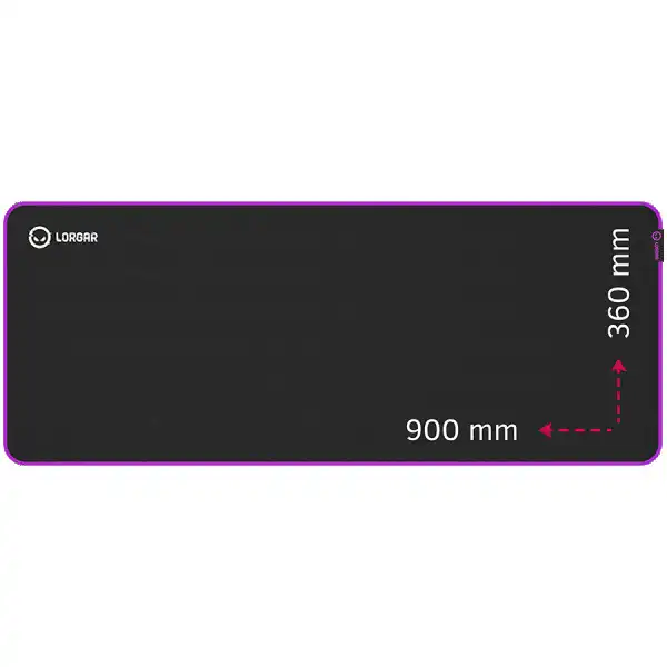 Lorgar Main 319, Gaming mouse pad, High-speed surface, Purple anti-slip rubber base, size: 900mm x 360mm x 3mm, weight 0.6kg ( LRG-GMP319 )