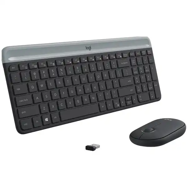 LOGITECH Slim Wireless Keyboard and Mouse Combo MK470 - GRAPHITE ( 920-009204 ) 