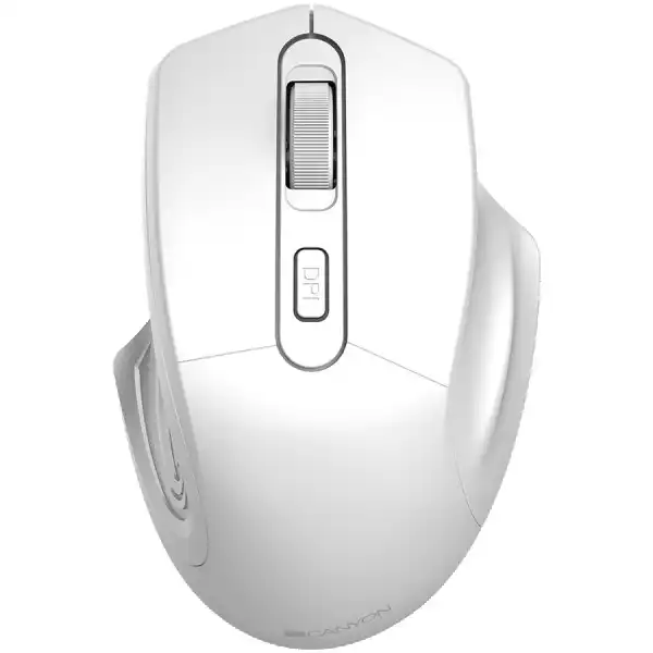 CANYON 2.4GHz Wireless Optical Mouse with 4 buttons, DPI 80012001600, Pearl white, 115*77*38mm, 0.064kg ( CNE-CMSW15PW ) 