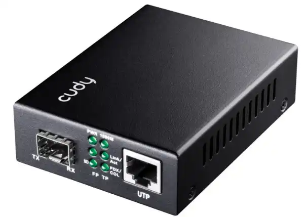 Cudy MC220 Gigabit Ethernet Media Converter 10/100/1000M SFP Slot to 10/100/1000M RJ-45