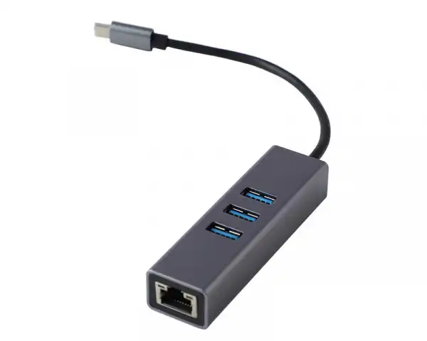 FAST ASIA Adapter-konvertor TIP C na 3xUSB 3.0+RJ45 meta